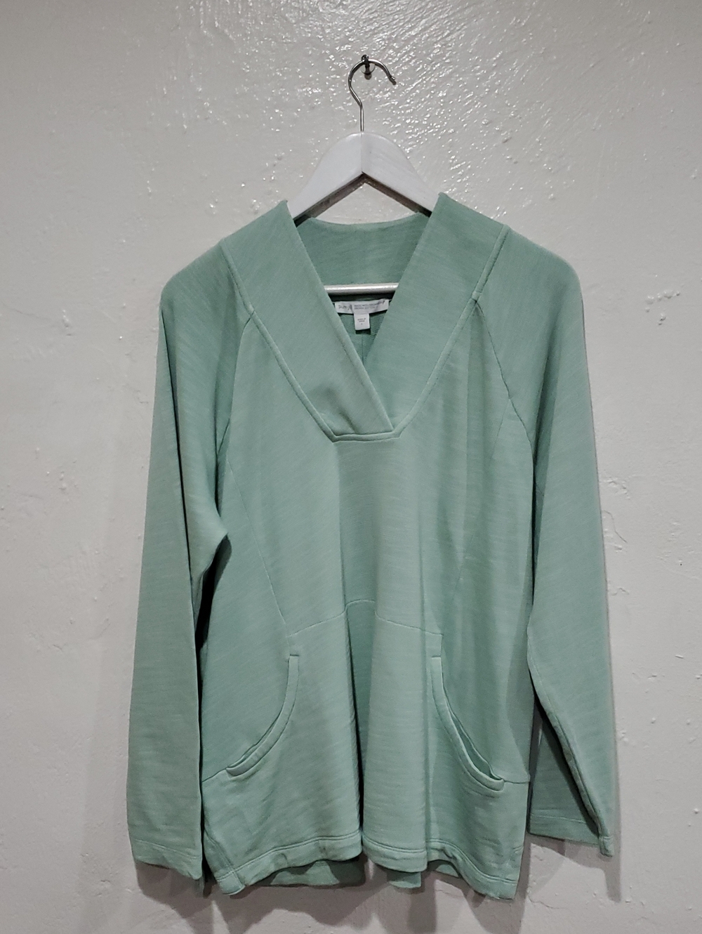 Women’s Light Sage V-Neck Pullover Sweater